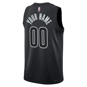 NBA Brooklyn Nets Trikot Personalisierung Jordan 2022-23 Statement Edition Schwarz Swingman - Herren